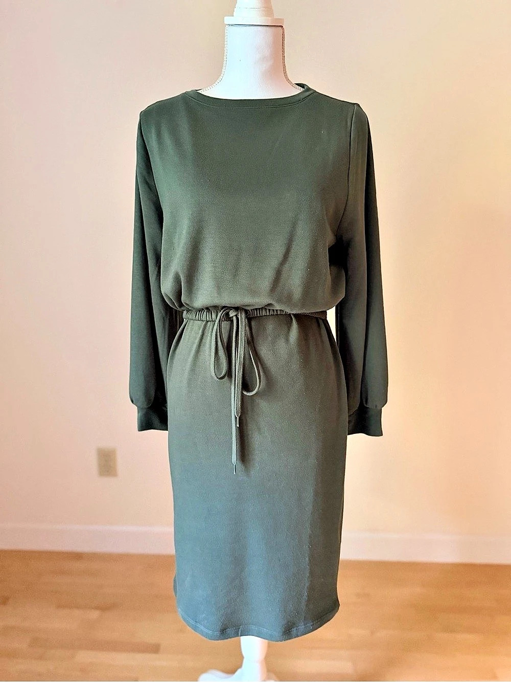 Blue/Green Midi H&M Maternity Dress